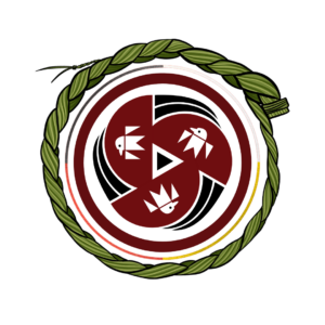 MAIC logo with a circle of braided sweetgrass around it.