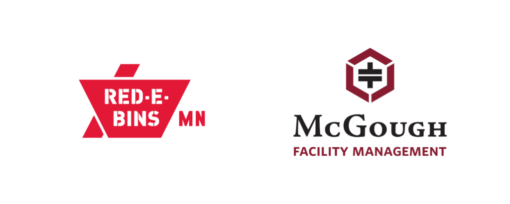 Red-E-Bins and McGough logos.